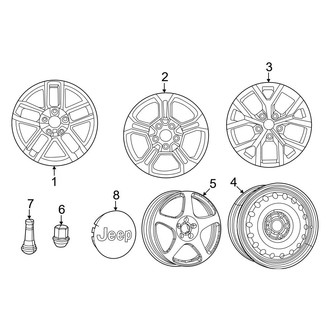 Jeep OE - Wheels (18"), (Laredo / Limited / Overland / Trailhawk)