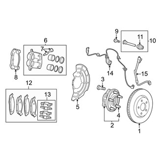 Jeep OE - Front Suspension - Brake Components (RWD)
