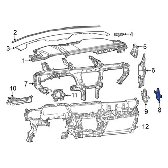 Jeep OE - Center Right Instrument Panel Mounting Bracket