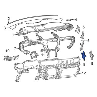 Jeep OE - Center Left Instrument Panel Mounting Bracket