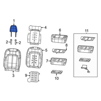 Jeep OE - Rear Right Headrest