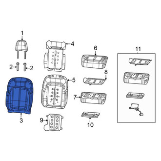 Jeep OE - Rear Left Seat Back Cushion Cover