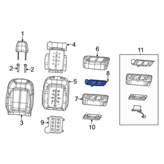 Jeep OE - Front Left Lower Seat Heater Pad