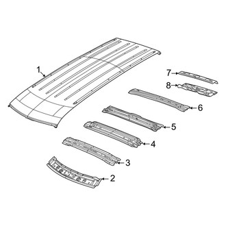 Jeep OE - Roof & Components (W/O Sunroof), (Altitude / Laredo / Limited / Trailhawk / Trailhawk 4xe)