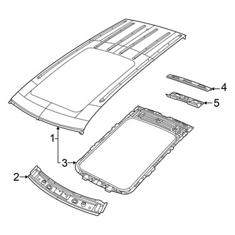 Jeep OE - Roof & Components (With Panoramic), (4xe / Limited / Overland / Overland 4xe / Summit / Summit 4xe / Summit Reserve / Summit Reserve 4xe / Trailhawk / Trailhawk 4xe)