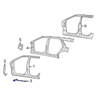 Jeep OE - Left Lower Body A-Pillar Baffle Plate