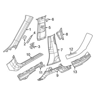 Jeep OE - Pillars, Rocker & Floor - Interior Trim