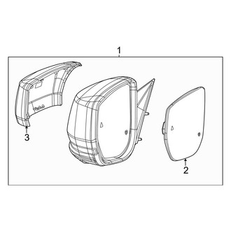 Jeep OE - Front Door - Outside Mirrors (W/O Code: GUE)