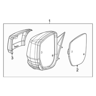 Jeep OE - Front Door - Outside Mirrors (With Code: GUE)