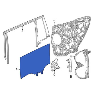 Jeep OE - Front Right Door Glass