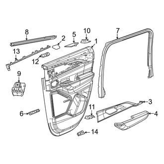 Jeep OE - Rear Door - Interior Trim (W/O Sun Shade)