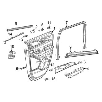 Jeep OE - Rear Door - Interior Trim (With Sunshade)