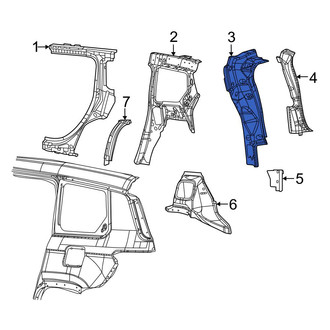 Jeep OE - Left Body D-Pillar