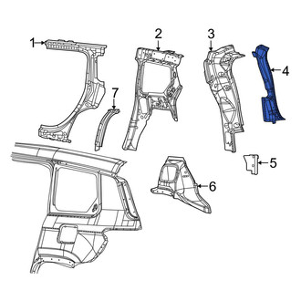 Jeep OE - Left Body D-Pillar Reinforcement