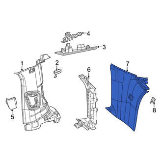 Jeep OE - Right Outer Body D-Pillar Trim Panel