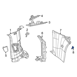 Jeep OE - Right Body D-Pillar Trim Panel Cap