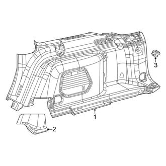 Jeep OE - Quarter Panel - Interior Trim (Right Side, Lower Components)