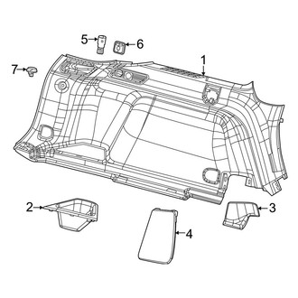 Jeep OE - Quarter Panel - Interior Trim (Left Side, Lower Components)