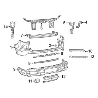 Jeep OE - Rear Bumper - Bumper & Components (4xe / Altitude / Laredo / Limited)
