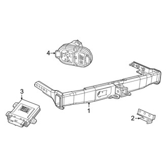 Jeep OE - Rear Bumper - Trailer Hitch Components (4xe / Altitude / Altitude X / Laredo / Laredo A / Laredo X / Limited)