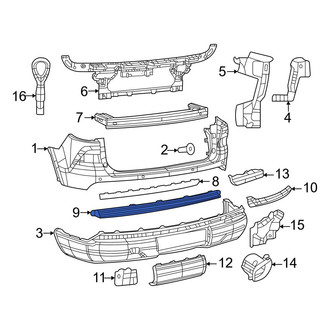 Jeep OE - Rear Center Bumper Trim