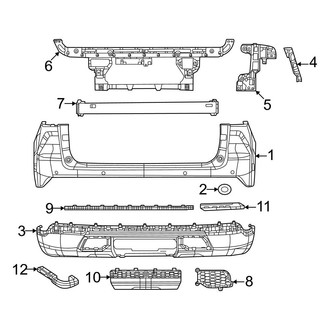 Jeep OE - Rear Bumper - Bumper & Components (Trailhawk / Trailhawk 4xe)