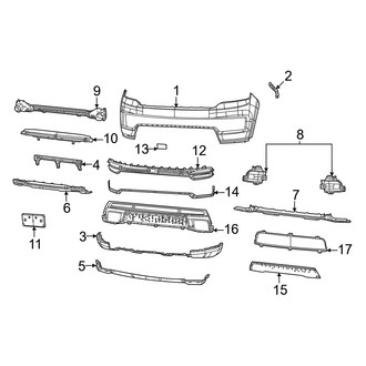 Jeep OE - Front Bumper - Bumper & Components (Obsidian / Series I / Series II / Series III)