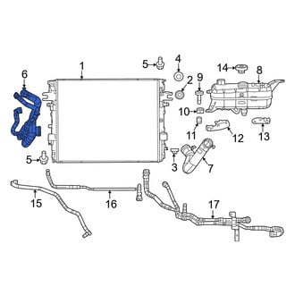 Jeep OE - Left Radiator Coolant Hose