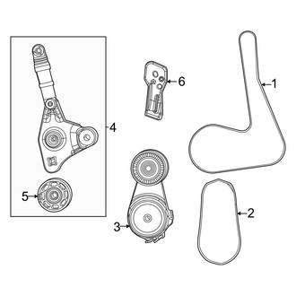Jeep OE - Cooling - Belts & Pulleys (Series I / Series I Carbide / Series II / Series II Carbide / Series III / Series III Carbide)
