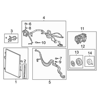 Jeep OE - Air Conditioner & Heater - Condenser, Compressor & Lines