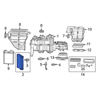 Jeep OE - Front A/C Evaporator Core