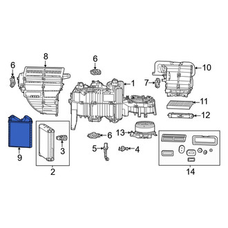 Jeep OE - Front HVAC Heater Core