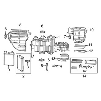 Jeep OE - Air Conditioner & Heater - Evaporator & Heater Components
