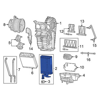 Jeep OE - Rear A/C Evaporator Core