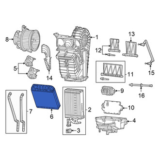 Jeep OE - Rear HVAC Heater Core