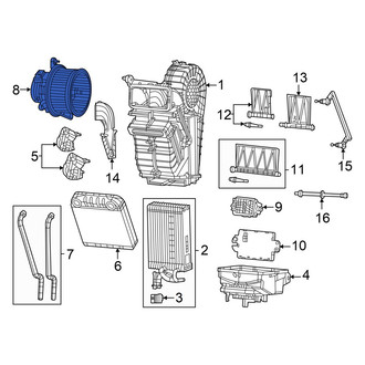 Jeep OE - Rear HVAC Blower Motor Assembly