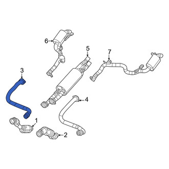 Jeep OE - Right Exhaust Intermediate Pipe