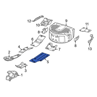 Jeep OE - Center Left Floor Pan Heat Shield