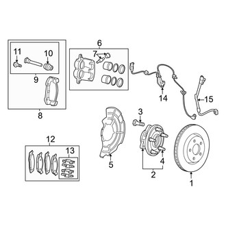 Jeep OE - Front Suspension - Brake Components (RWD)