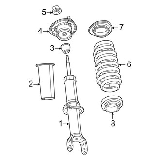 Jeep OE - Front Suspension - Struts & Components (W/O Air Suspension), (RWD)