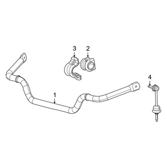 Jeep OE - Front Suspension - Stabilizer Bar & Components (4WD)