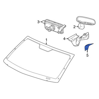 Jeep OE - Front Interior Rear View Mirror Cover Access Cover