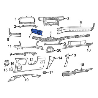 Jeep OE - Left Inner Instrument Panel Molding