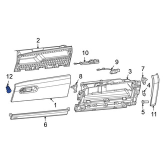 Jeep OE - Front Glove Box Lock Kit