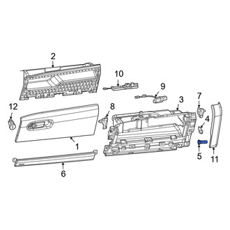 Jeep OE - Front Glove Box Door Bumper