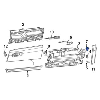 Jeep OE - Front Right Glove Box Latch