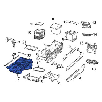 Jeep OE - Rear Console Cup Holder