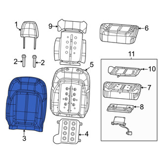 Jeep OE - Front Right Seat Back Cushion Cover