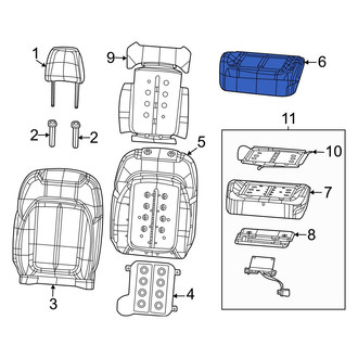 Jeep OE - Center Left Seat Cover