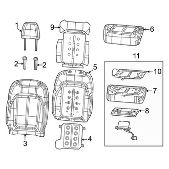 Jeep OE - Seats & Tracks - Passenger Seat Components (Covers & Pads)